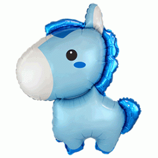 Blue Baby Horse Supershape Balloon